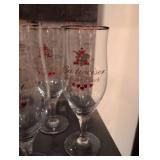 Budweiser Gold Rim Beer Glasses Set