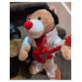 Musical Plush Bear Duo - Teddy and Guitar Playing Mouse