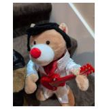 Musical Plush Bear Duo - Teddy and Guitar Playing Mouse
