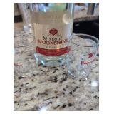 Missouri Moonshine Malt Whiskey with Budweiser Shot Glasses Set