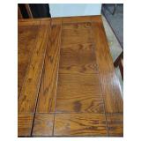 Oak Dining Set with Carved Chairs