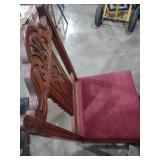 Oak Dining Set with Carved Chairs