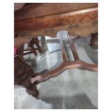 Oak Dining Set with Carved Chairs