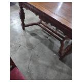 Oak Dining Set with Carved Chairs