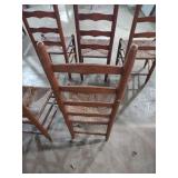 Ladder Back Rush Seat Dining Chairs - Set of 6