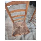 Ladder Back Rush Seat Dining Chairs - Set of 6