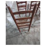 Ladder Back Rush Seat Dining Chairs - Set of 6