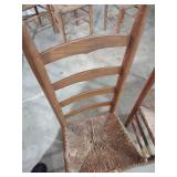 Ladder Back Rush Seat Dining Chairs - Set of 6