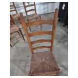 Ladder Back Rush Seat Dining Chairs - Set of 6
