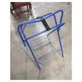 Blue Metal English Saddle Stand