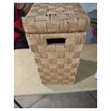 Woven Reed Storage Hamper with Lid