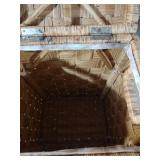 Woven Reed Storage Hamper with Lid