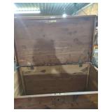 Industrial Pine Storage Chest with Metal Hardware