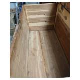 Industrial Pine Storage Chest with Metal Hardware