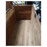 Industrial Pine Storage Chest with Metal Hardware