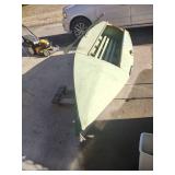 Homemade 12 ft wooden boat with oars