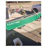 Homemade 12 ft wooden boat with oars