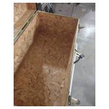 Navy Blue Steamer Trunk with Brass Hardware