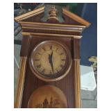 Decorative Wall Clock with Scenic Panel