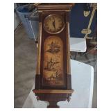Decorative Wall Clock with Scenic Panel