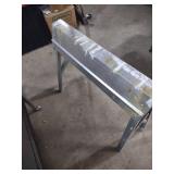 Metal folding sawhorse