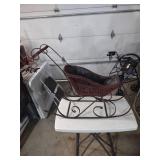 Wicker Baby Doll Stroller with Metal Frame