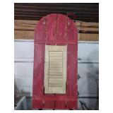 Wooden Window Shutter with Arched Frame