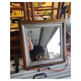 Rustic Wood Framed Wall Mirror