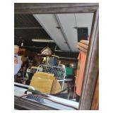 Rustic Wood Framed Wall Mirror