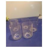 Set of 5 Clear Glass lamp shade