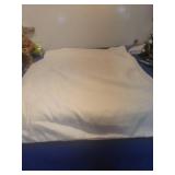2 White Cotton Queen Bed pillow cover