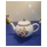 Pink Rose Porcelain Teapot