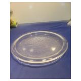 Pressed Glass Floral Design Plates