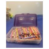 Crayola Crayons Collection in Purple Storage Cases