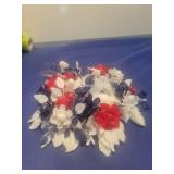 Patriotic Red White and Blue Floral Crown
