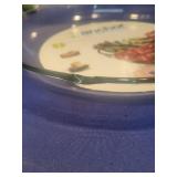 Anchor Glass Serving Dish with Vegetable Design