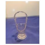 Clear Glass Basket with Handle