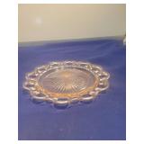 Clear Glass Anchor Hocking Old Colony Lace Edge Plate