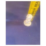 Small White Frosted Glass Bust Figurine