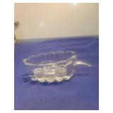 Clear Glass Scalloped Edge Serving Dish
