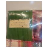 Round Plaid Holiday Tablecloth 70 inch