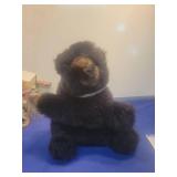 Black Plush Dog Stuffed hand puppet