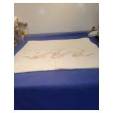 2 Hand Embroidered Duck Pillowcase 20 X 30