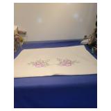 2 Hand Embroidered Floral Pillowcase 20 X 34