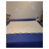 2 White Cotton Pillowcase with Scalloped Edge