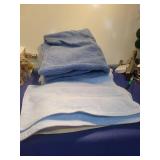 Flat of Towel  - Light Blue and White