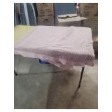 Pink and White Checkered blanket