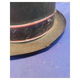 Traditional Black Top Hat with Red Trim