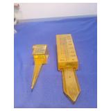 Yellow Plastic Rain Gauge Set