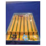 Glass Floral swizzle sticks Display Set